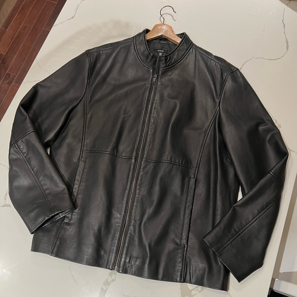 Alfani XL Black Genuine Leather Men’s Jacket